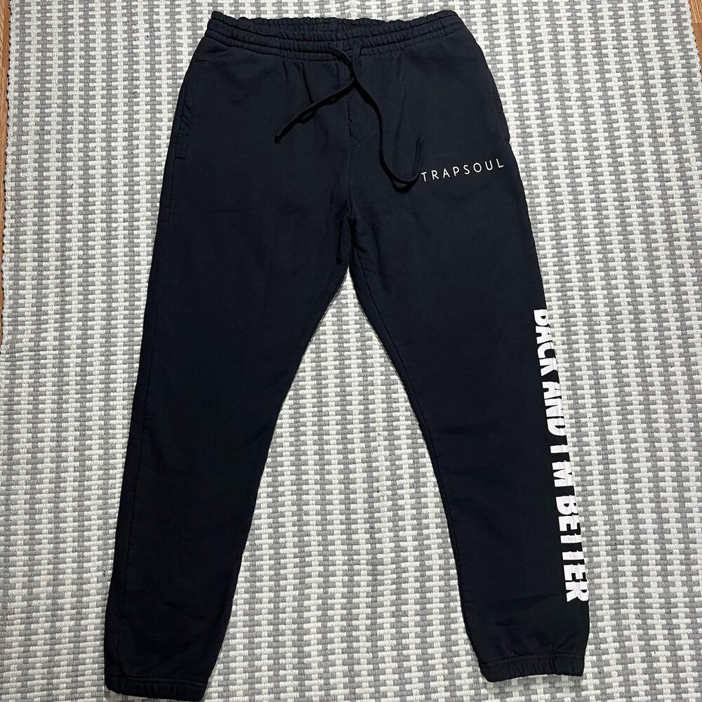 Trapsoul‎ Bryson Tiller BACK AND I'M BETTER TOUR SWEATPANTS Black Men’s Sz 2XL